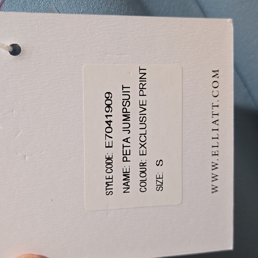 Elliatt Jumpsuit, Size Small, Blue floral